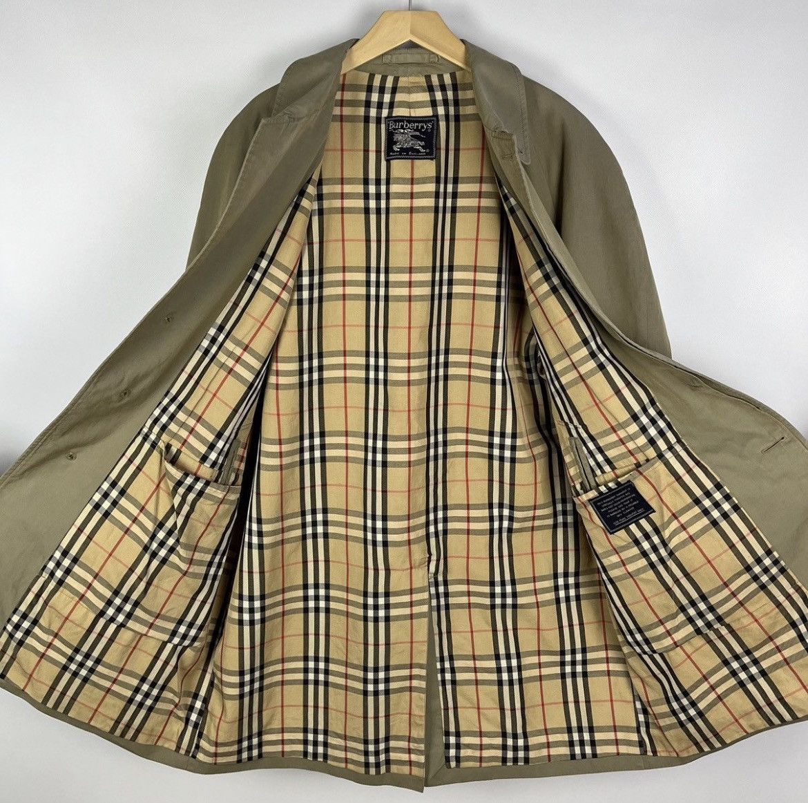 Burberry Vintage Burberrys prorsum Nova Check rare Trench Coat 90’s Size US M / EU 48-50 / 2 - 2 Thumbnail