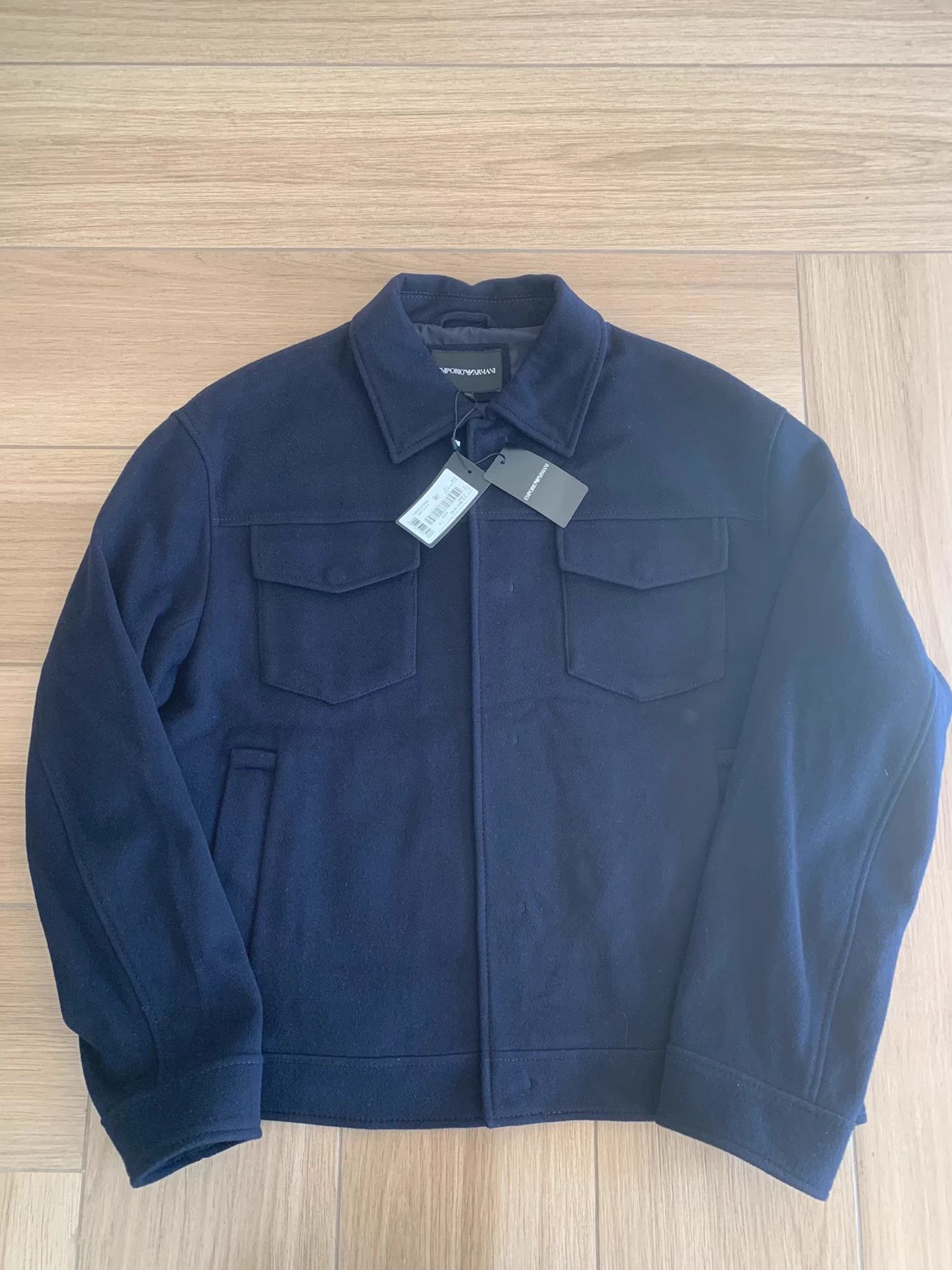 Emporio Armani Emporio Armani Cashmere Wool Navy IT 54 Jacket Size US L / EU 52-54 / 3 - 1 Thumbnail
