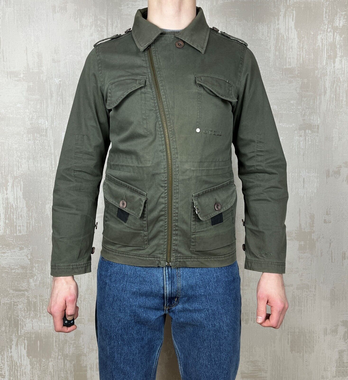 O'Neill RARE! O'Neill Vintage Asymmetric Zip Military Style Jacket Size US S / EU 44-46 / 1 - 2 Thumbnail