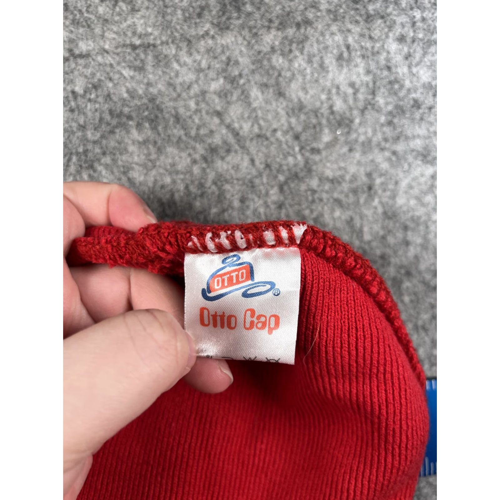 Vintage Otto Cap Hat Mens One Size Red Beanie Knit HCI Home Communications Logo Workwear Size ONE SIZE - 7 Thumbnail