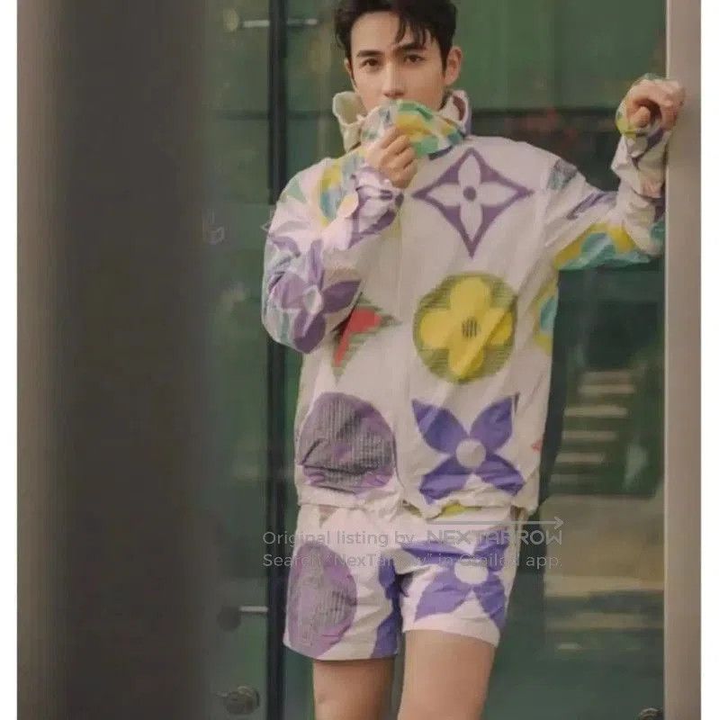 Louis Vuitton Louis Vuitton Blue Nylon Logo Men's Shorts . Size US 26 / EU 42 - 6 Thumbnail