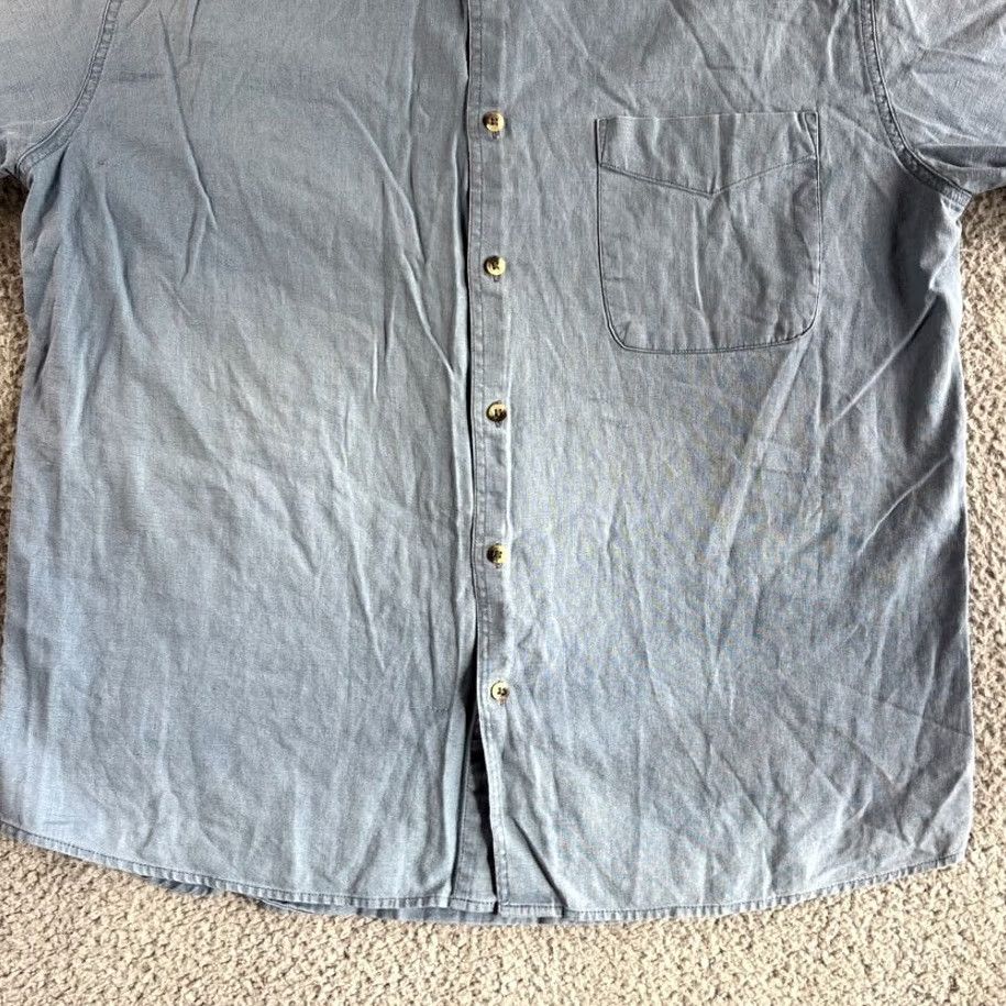 Vintage VINTAGE River Trader Shirt Mens L Blue Button-Up Linen Blend Casual Outdoor Size US L / EU 52-54 / 3 - 5 Thumbnail