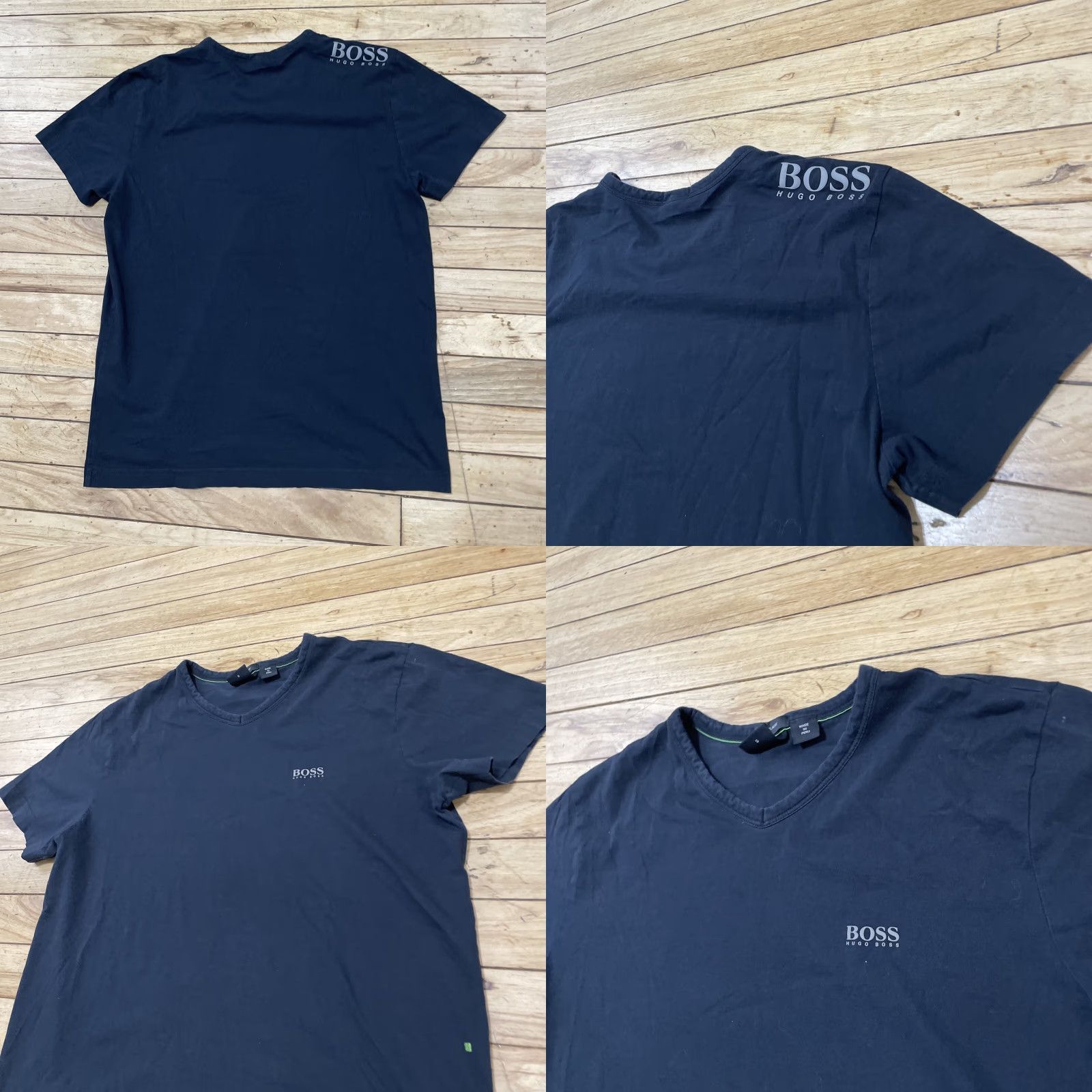 Hugo Boss HUGO BOSS T Shirt Men S Black Grunge Holes White Logo Rocker Biker Gym Tee 36" Size US S / EU 44-46 / 1 - 9 Thumbnail