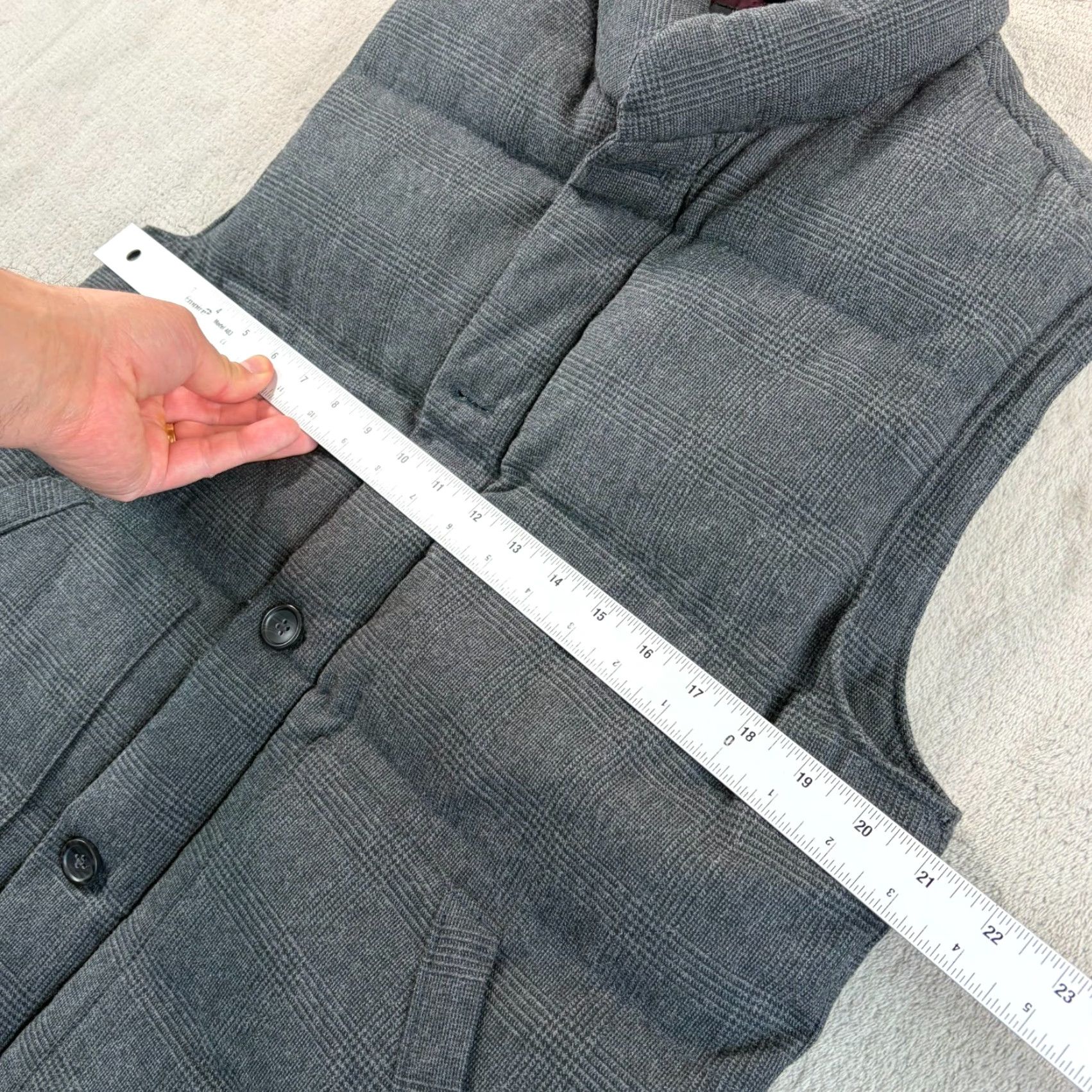 Banana Republic Banana Republic Downtown Vest in Grey Glen Check Men Medium Puffer Zip Up NWOT Size US M / EU 48-50 / 2 - 5 Thumbnail