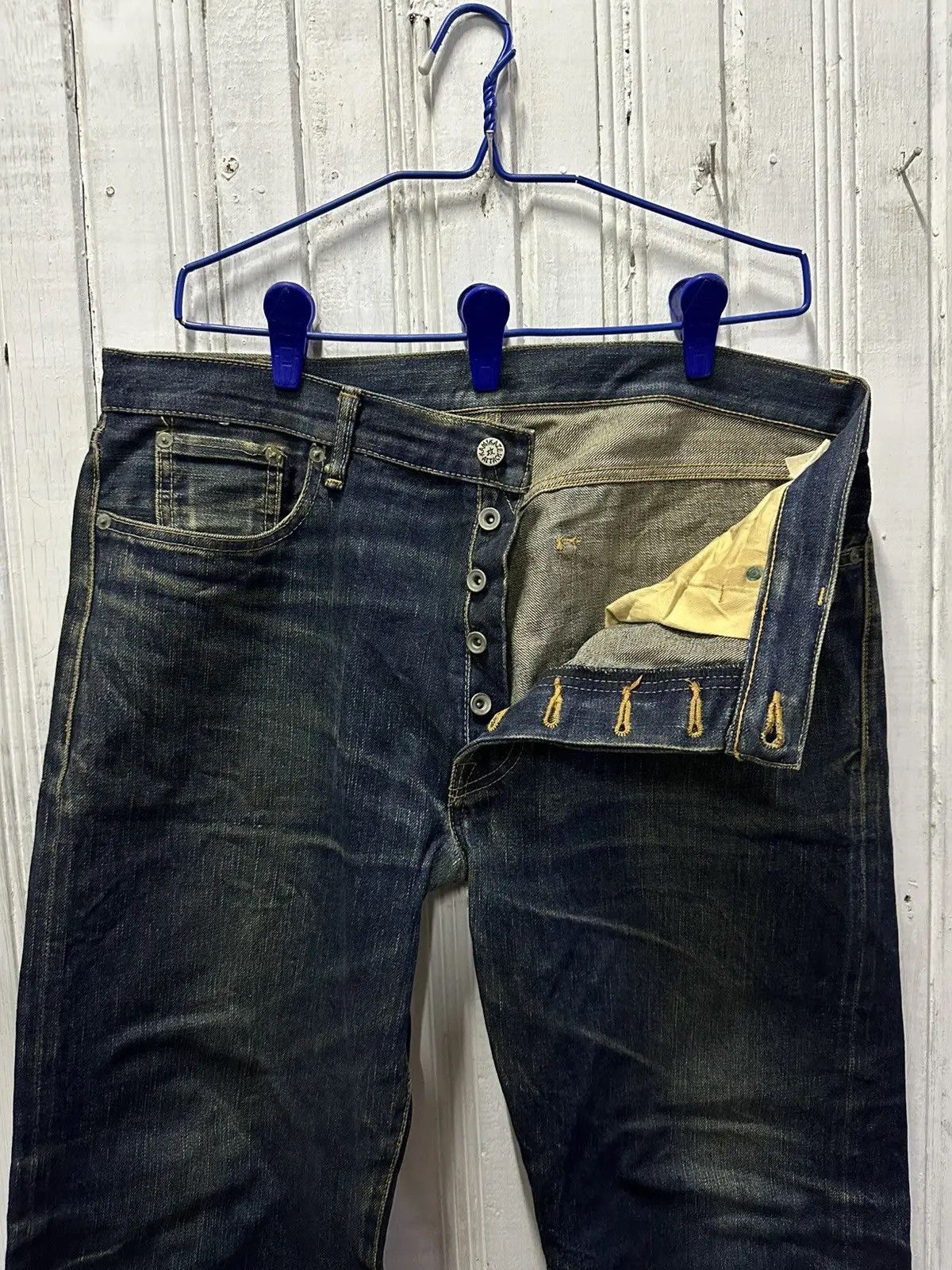 Kamikaze Attack SICKSS! Redline KAMIKAZE ATTACK Selvedge Mudwash Denim Pants Size US 35 - 11 Thumbnail