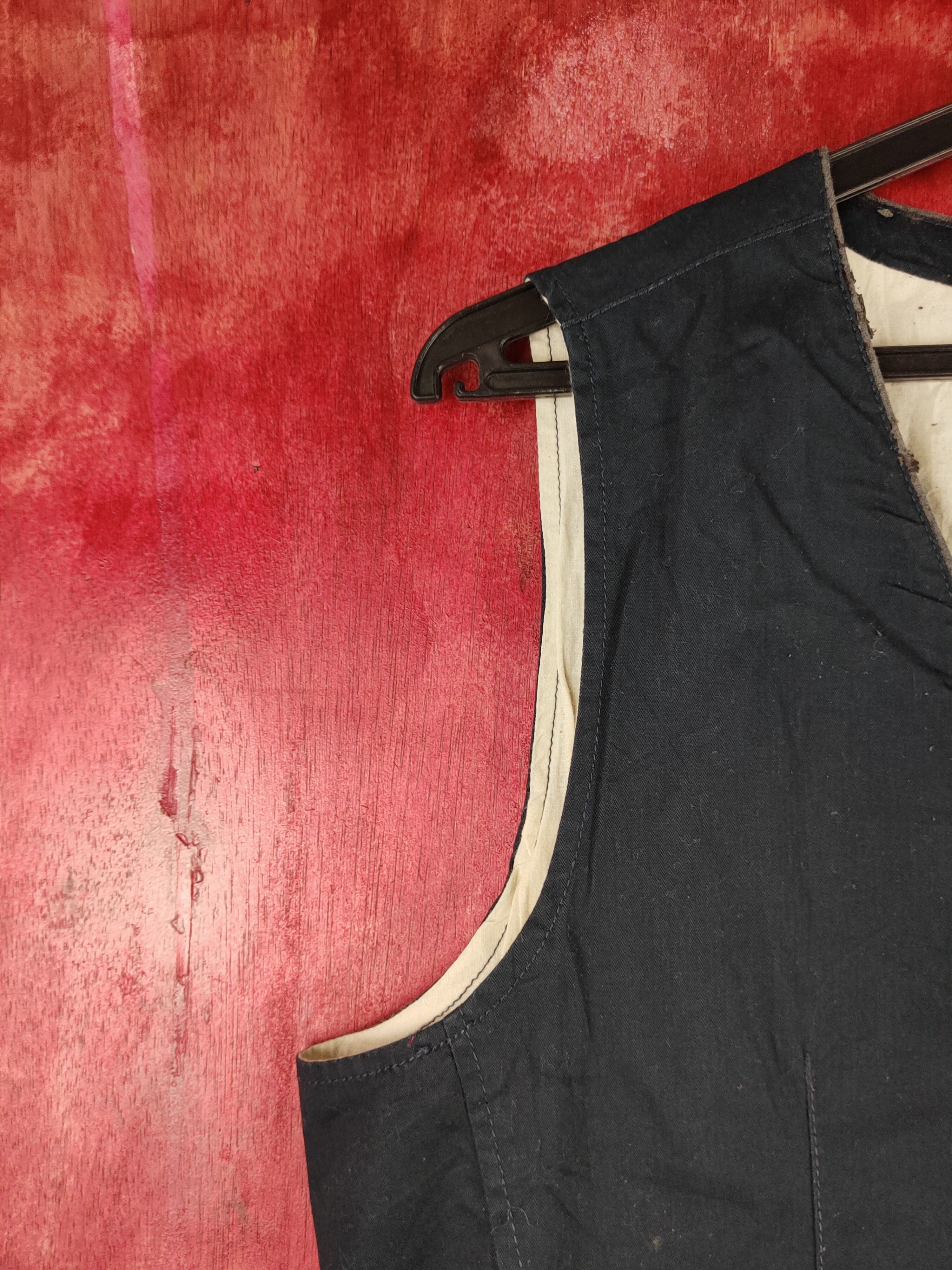 Japanese Brand × Vintage Aqueton Ikka vintage japan Dark Blue Vests #S1361 Size US L / EU 52-54 / 3 - 4 Thumbnail