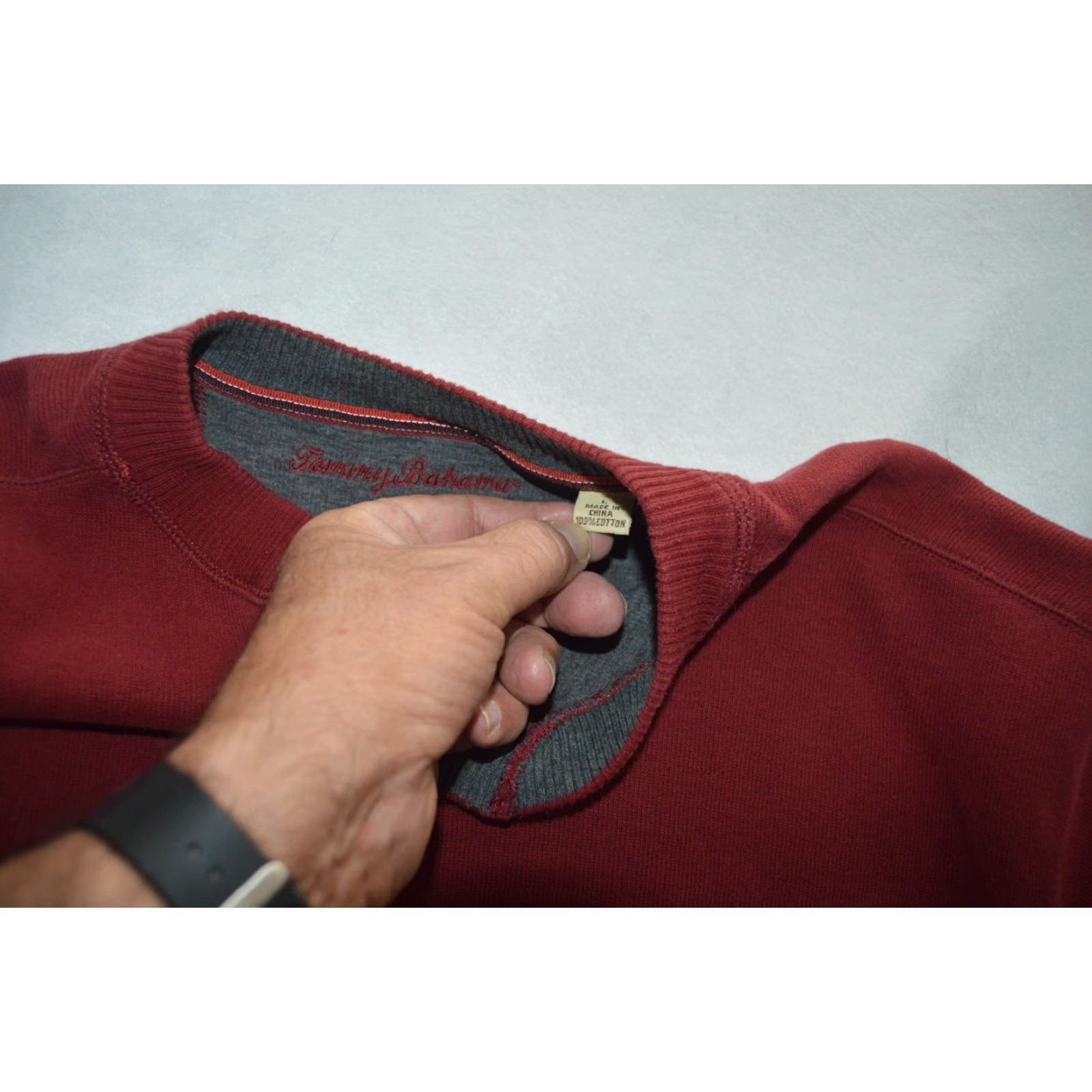 Tommy Bahama Tommy Bahama Sweater Men Large Adult Red Pullover Fleece Size US L / EU 52-54 / 3 - 4 Thumbnail
