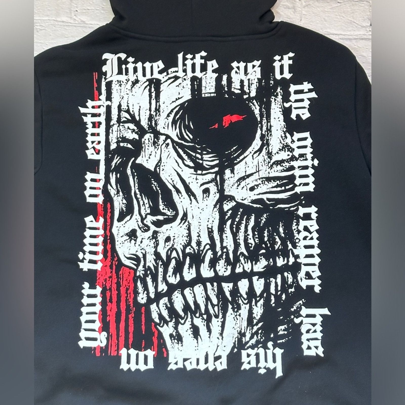 Other NWT RGSTR Graphic Skull Full Zip Hoodie in Black Size US M / EU 48-50 / 2 - 4 Thumbnail