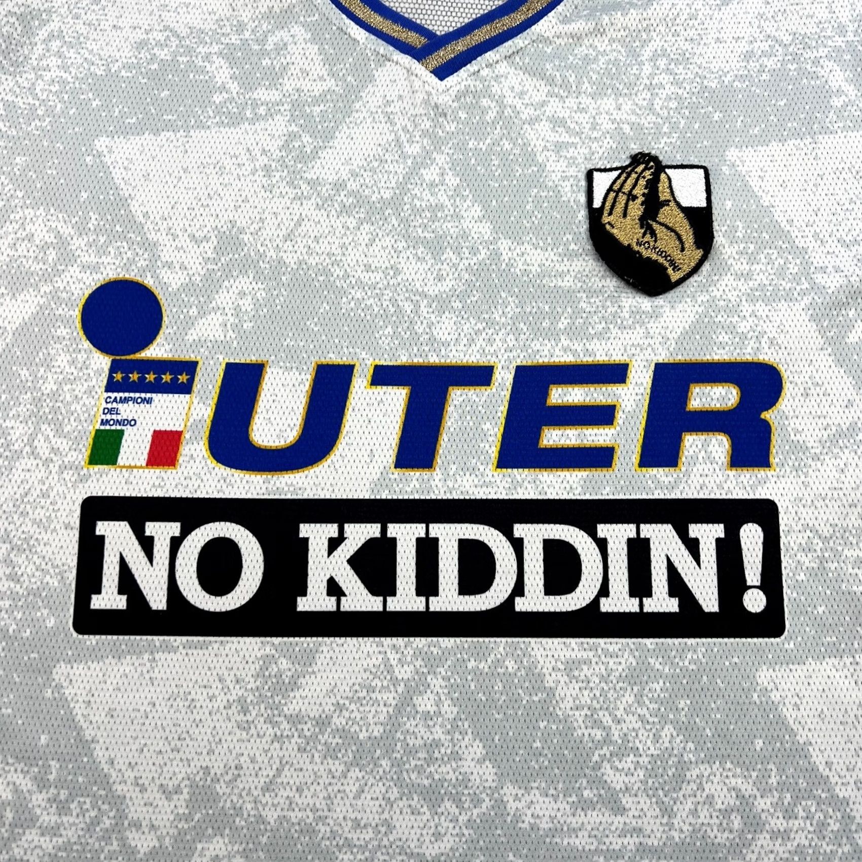 Vintage IUTER No Kiddin! Football Jersey Men Size M Medium Shirt Soccer NYC Size US M / EU 48-50 / 2 - 7 Thumbnail