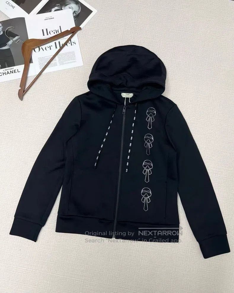 Fendi Fendi Monogrammed logo hooded sweatshirt Size S / US 4 / IT 40 - 3 Thumbnail