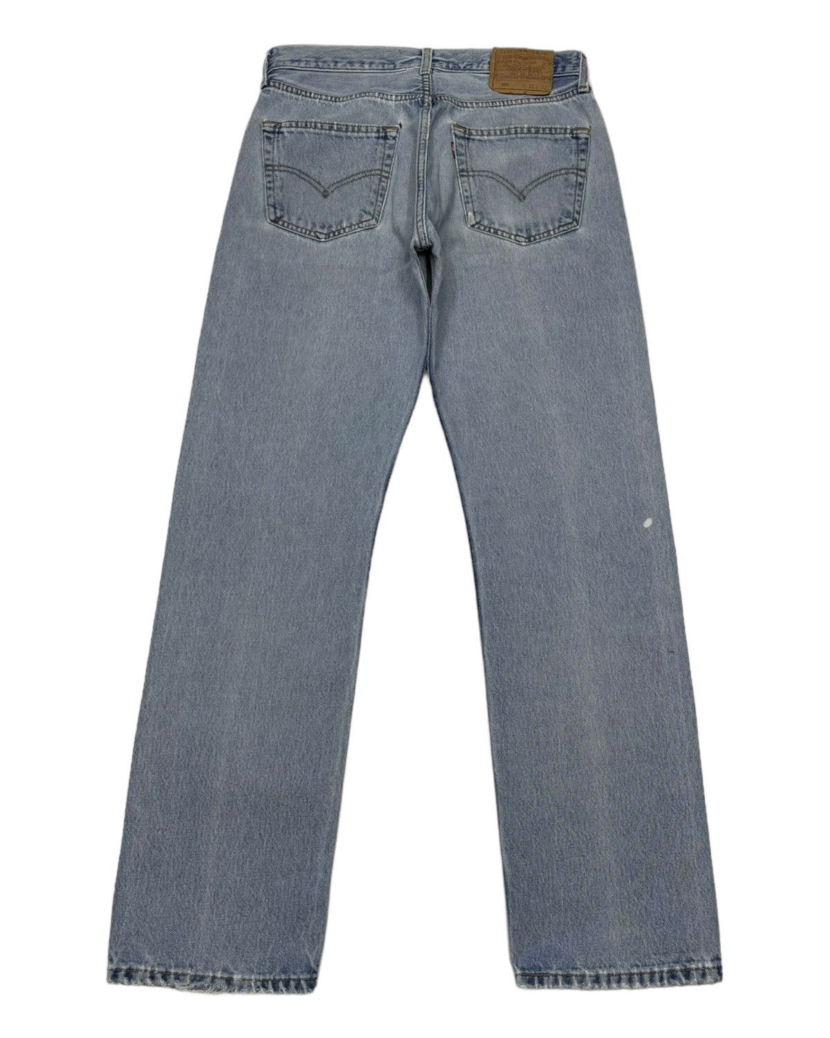 Levi's 🔥Vintage Levis 501 Blue Wash Distressed Denim Jeans Size US 30 / EU 46 - 2 Thumbnail