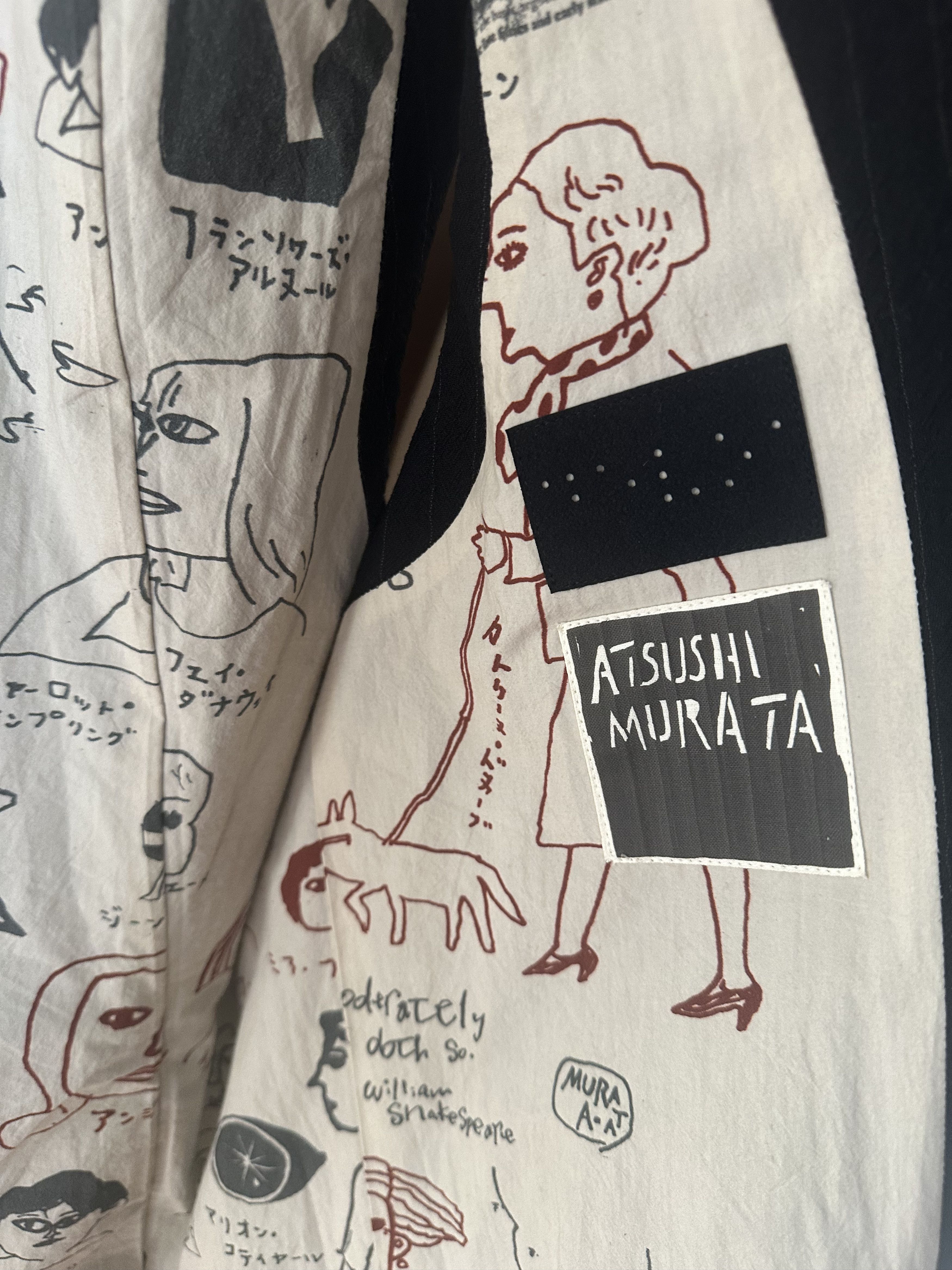 Devoa DEVOA Atsushi Murata Illustrated Lining Pinstripe Wool Vest Size US M / EU 48-50 / 2 - 4 Thumbnail