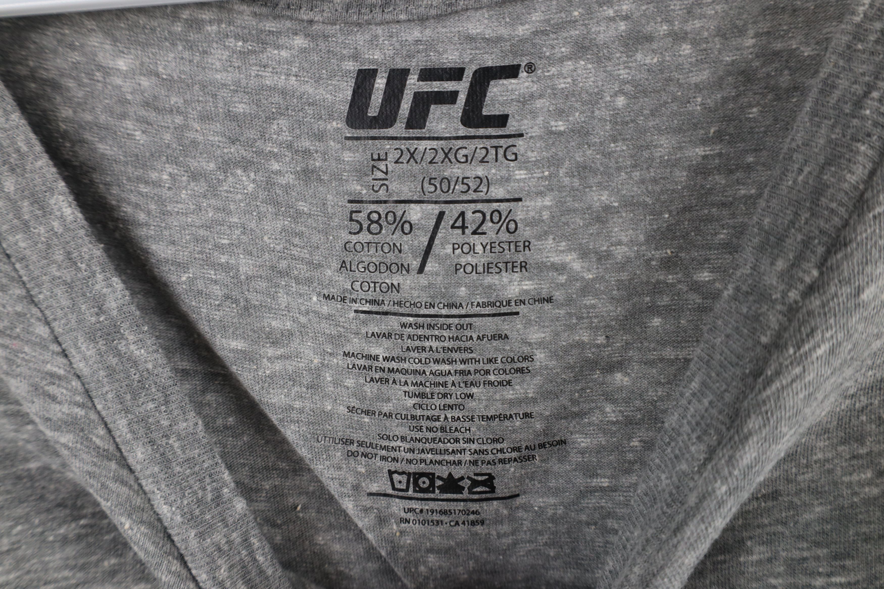 Vintage UFC MMA Fighting Jersey Knit Short Sleeve T-Shirt Gray Size US XXL / EU 58 / 5 - 5 Thumbnail