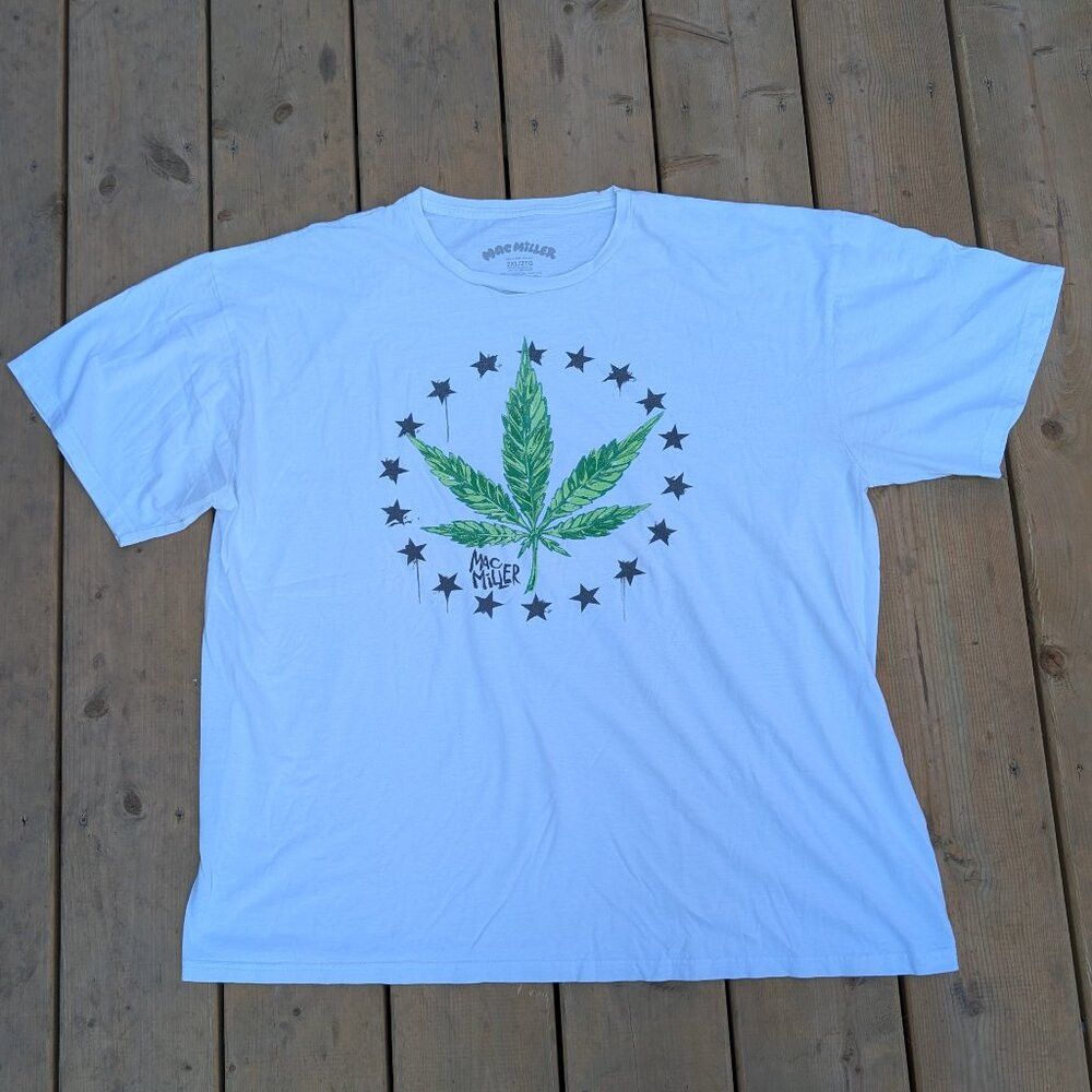 Mac Miller Mac Miller T-Shirt Men 2XL White Star Circle Pot Leaf Crew Size US XXL / EU 58 / 5 - 1 Thumbnail