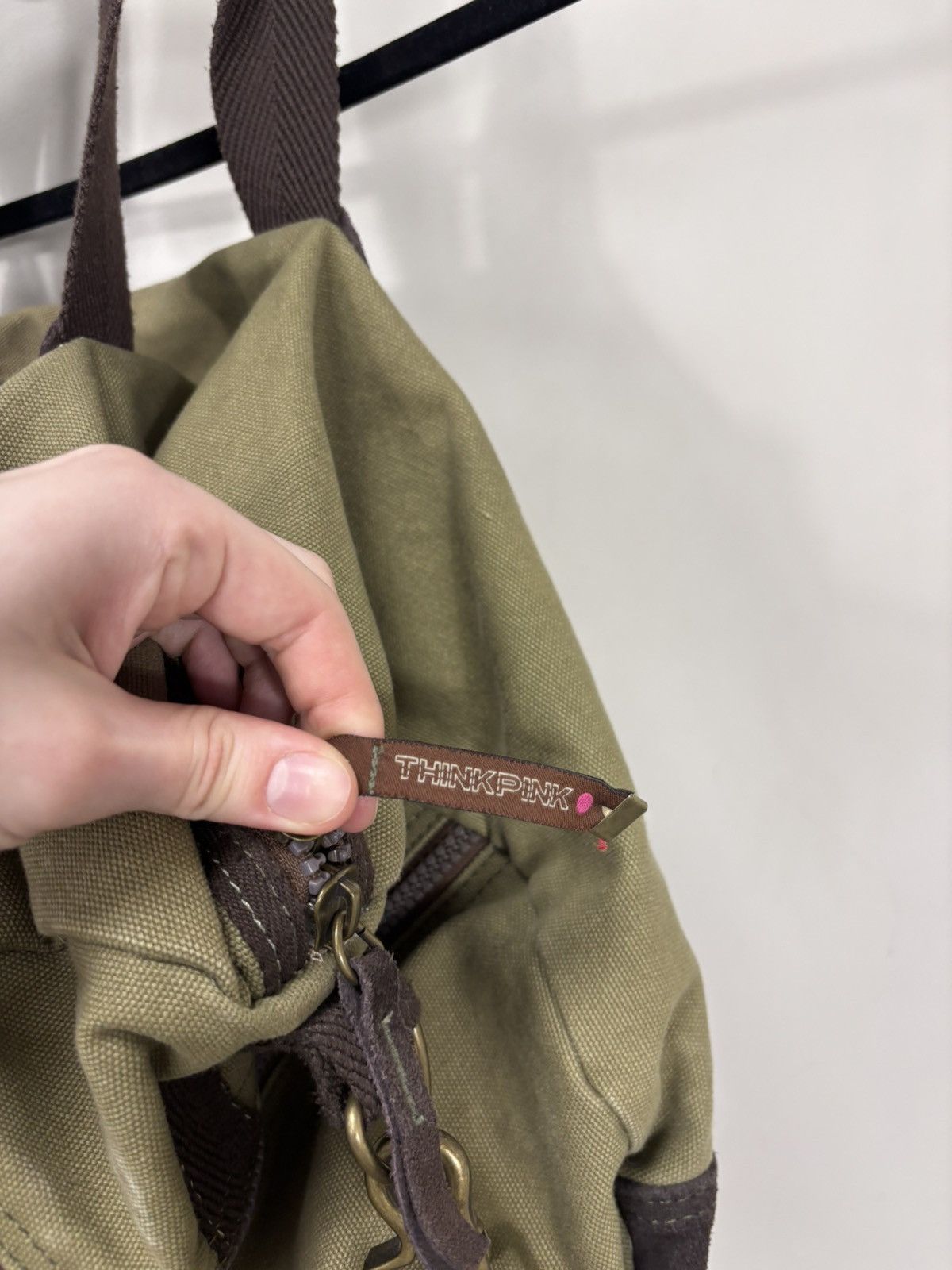 Other Vintage Think Pink Yosemite Canvas Leather Duffle Bag Size ONE SIZE - 8 Thumbnail