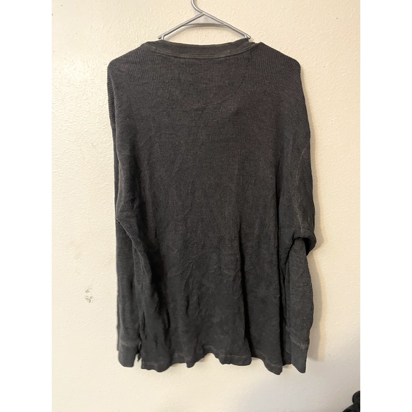 Wrangler Wrangler Jeans 47 Mens Waffle Knit Henley Shirt XL Gray Thermal T-Shirt Size US XL / EU 56 / 4 - 2 Thumbnail