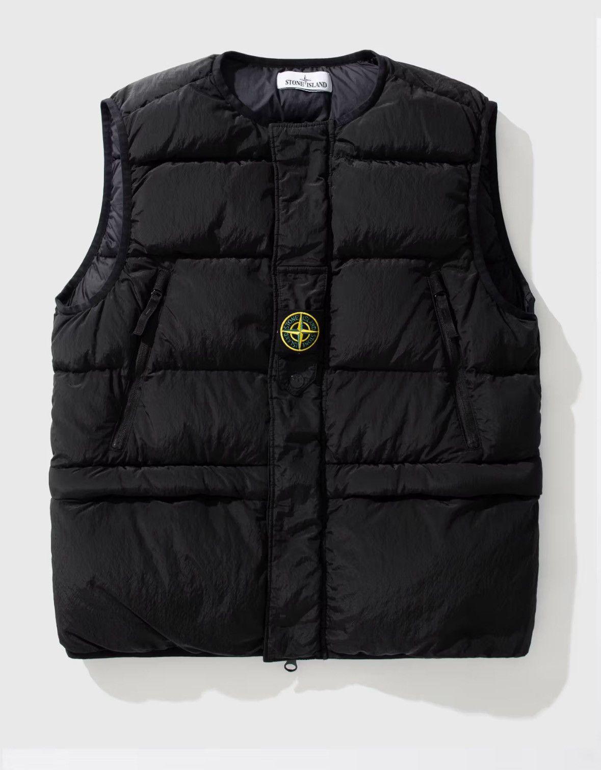 image of Stone Island Packable Down Jacket & Vest in Black, Men's (Size Large)