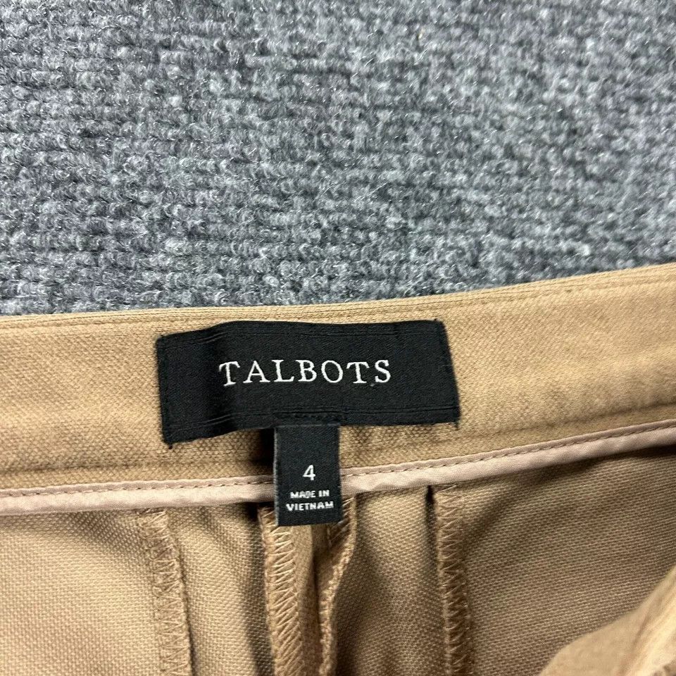 Talbots Talbots Pants Womens 4 Beige Dalton Dress Ankle Nylon Blend Size 27" / US 4 / IT 40 - 9 Thumbnail