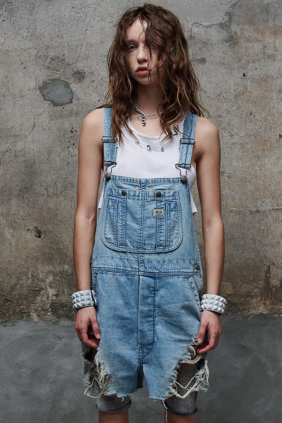 image of R13 Overall Short. Ca in Blue, Women's (Size 26)