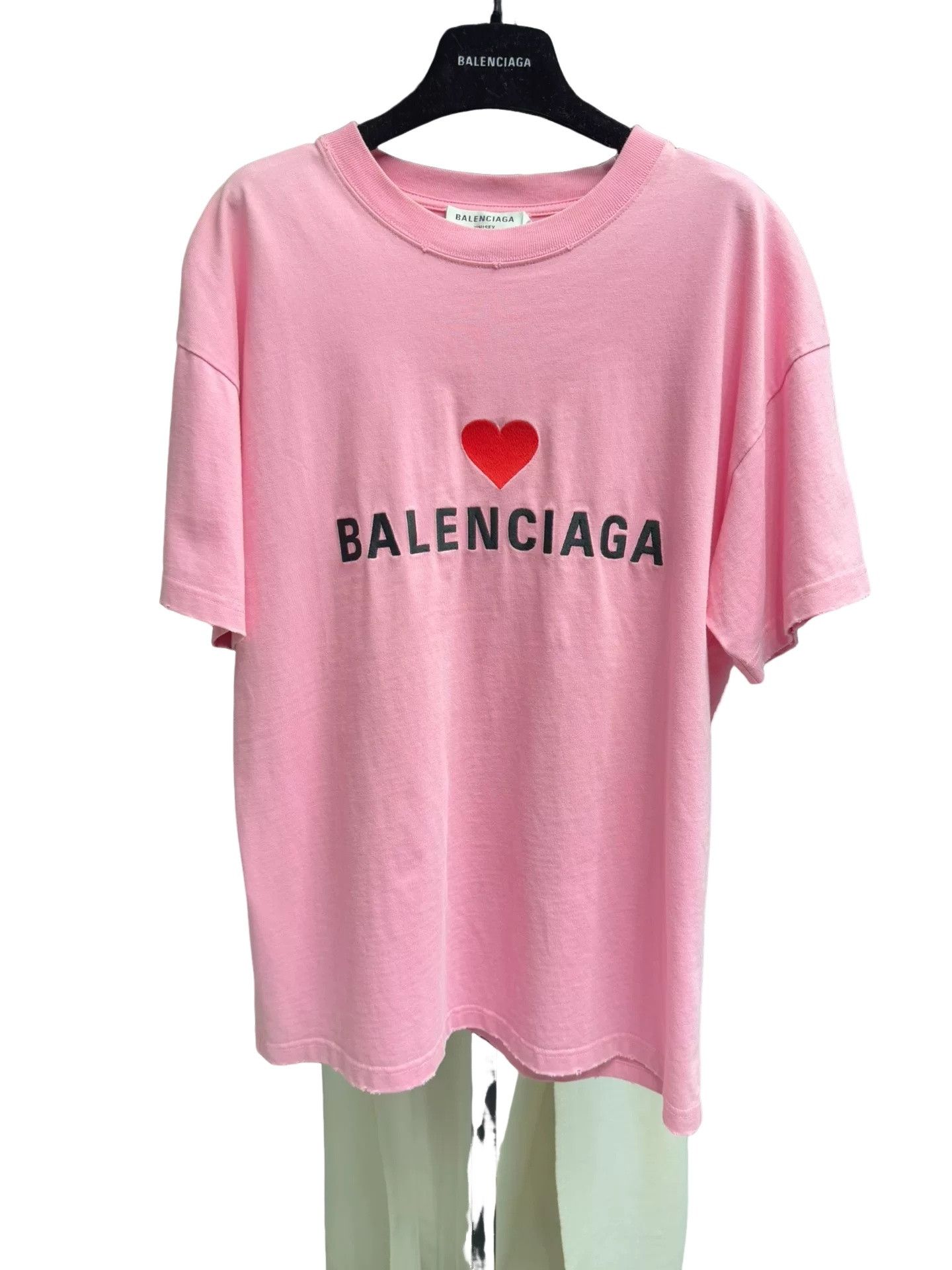 Balenciaga Balenciaga Heart Logo T-Shirt XS Size XS / US 0-2 / IT 36-38 - 1 Thumbnail