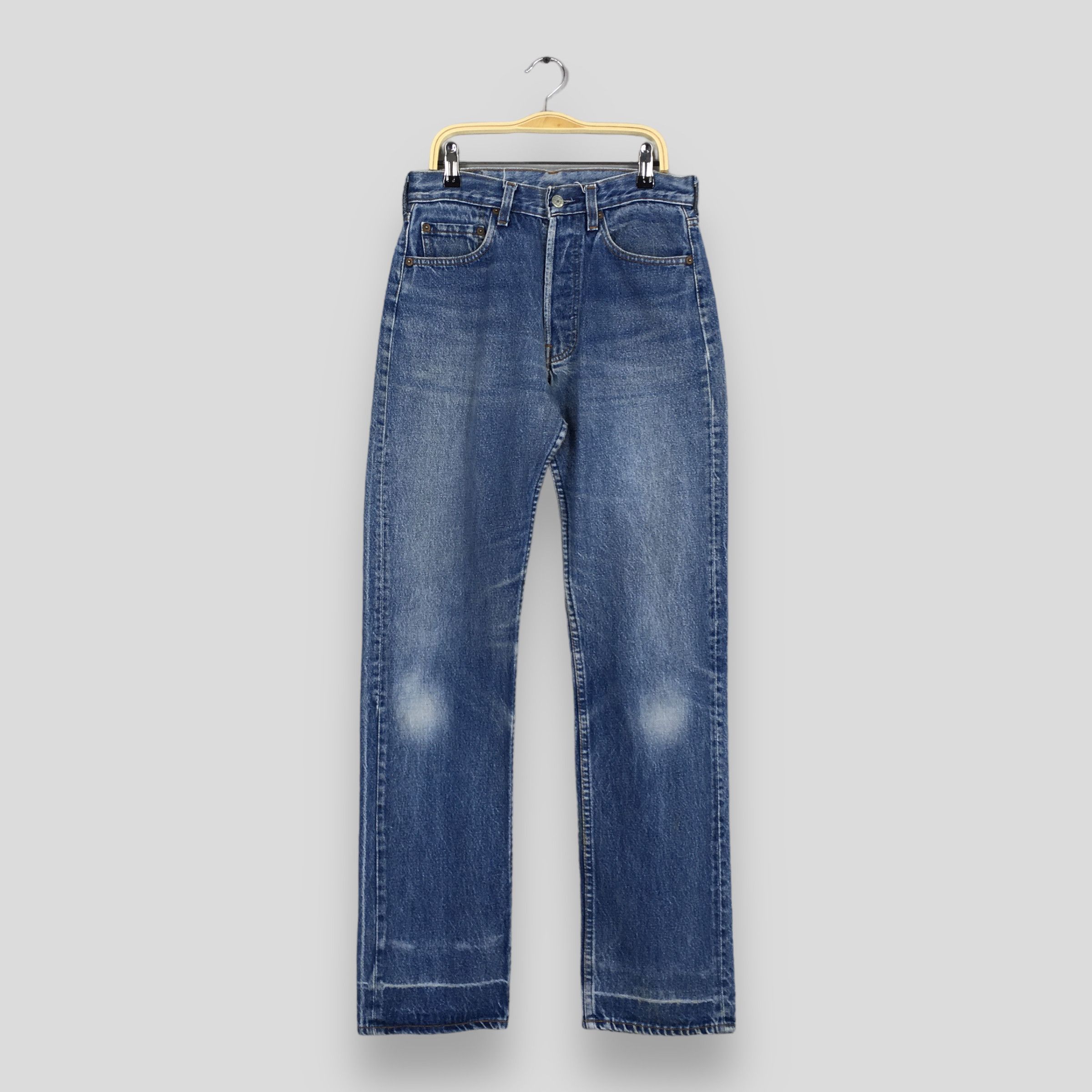 image of Size 27X31 Vintage 90's Levi's 501 Faded Blue Jeans, Women's