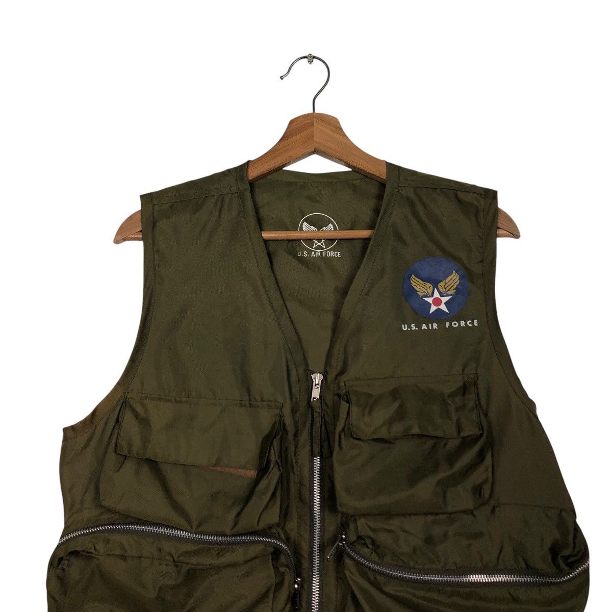 Japanese Brand 📌Vintage Utility Tactical Vest Us Air Force Military Size US M / EU 48-50 / 2 - 4 Thumbnail