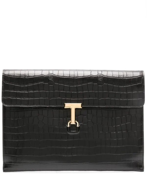 Tom Ford o1loc1c0325 H0547 Size: OS /T-Pin Portfolio Clutch Bag Black Size ONE SIZE - 1 Thumbnail