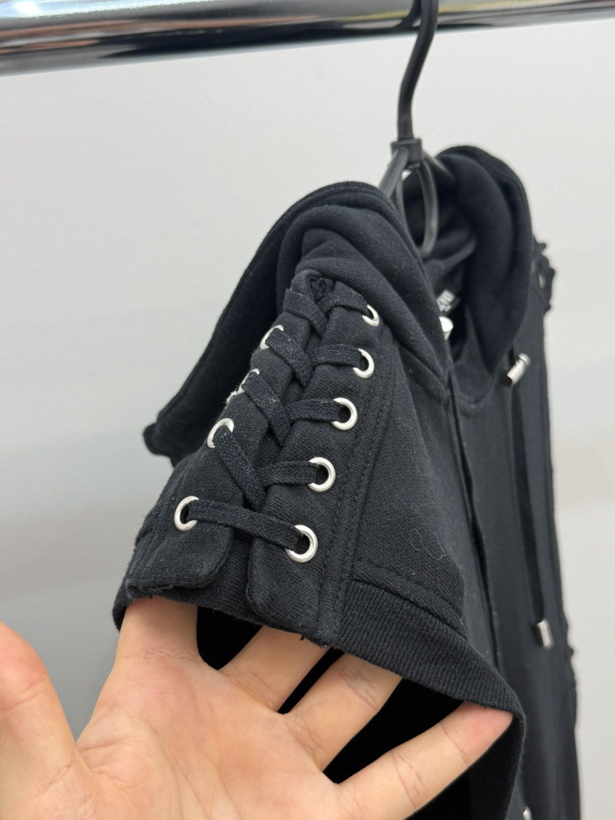 Balmain Balmain Punk Laced Sleeveless Hoodie Size US L / EU 52-54 / 3 - 5 Thumbnail