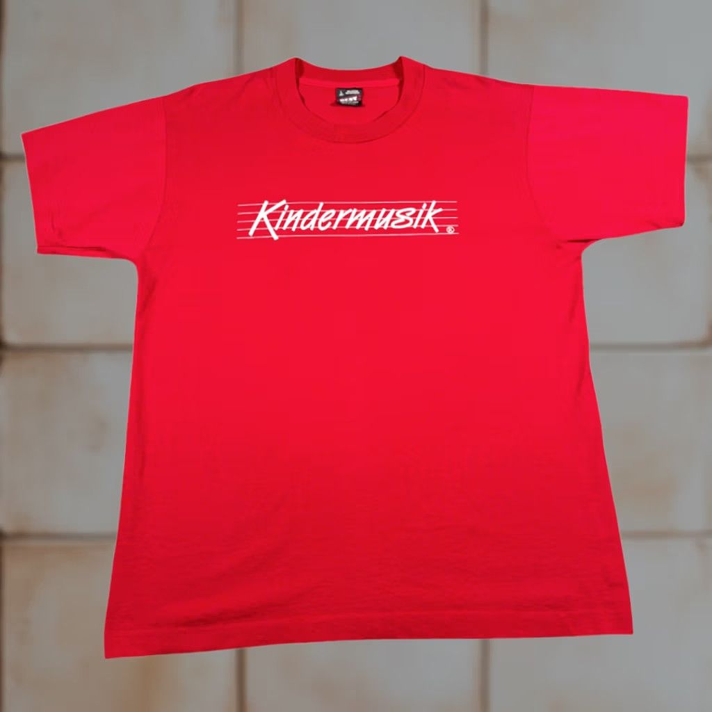 Fruit Of The Loom VINTAGE Kindermusik Shirt Adult LARGE Red USA 90s Size US L / EU 52-54 / 3 - 1 Thumbnail