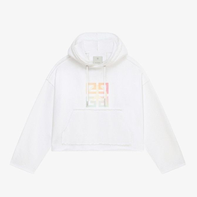 Givenchy o1w1db10825 Long Sleeve Hoodie in White Size S / US 4 / IT 40 - 1 Thumbnail