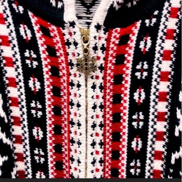 Vintage Appleseed's Vintage Wool Fair Isle Sz XLP Cardigan Sweater Size XL / US 12-14 / IT 48-50 - 6 Thumbnail