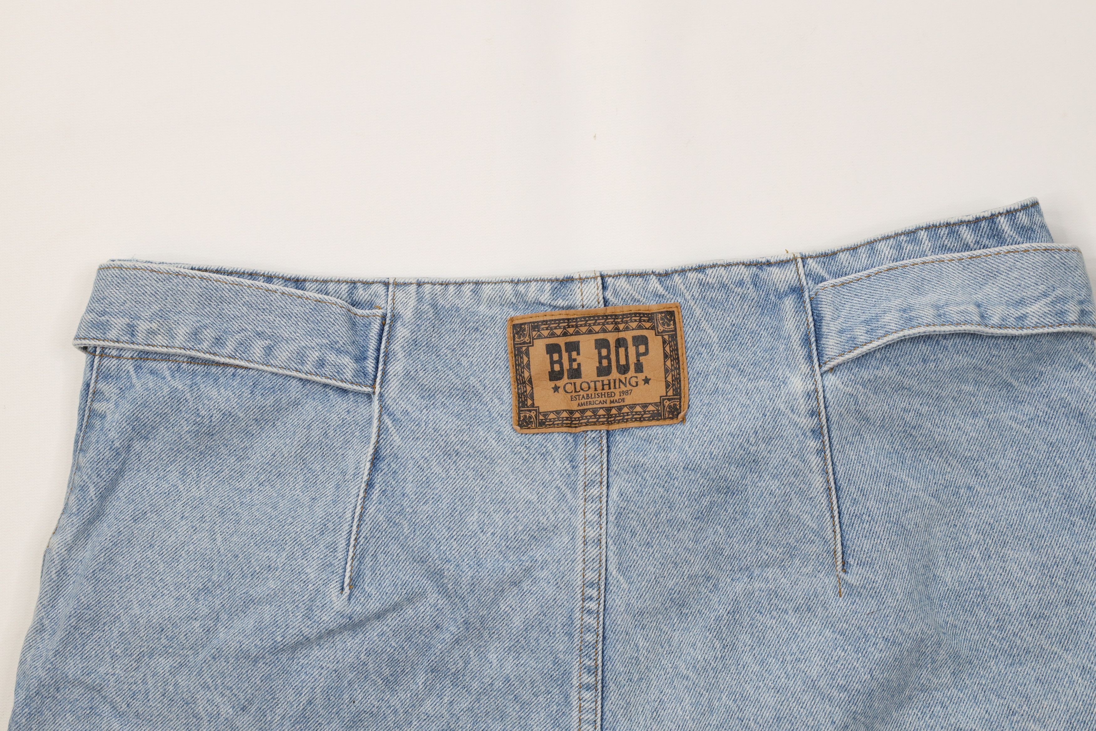 Vintage Vintage 90s Streetwear Tie Front Denim Jean Shorts USA Size 34" / US 12 / IT 48 - 9 Thumbnail