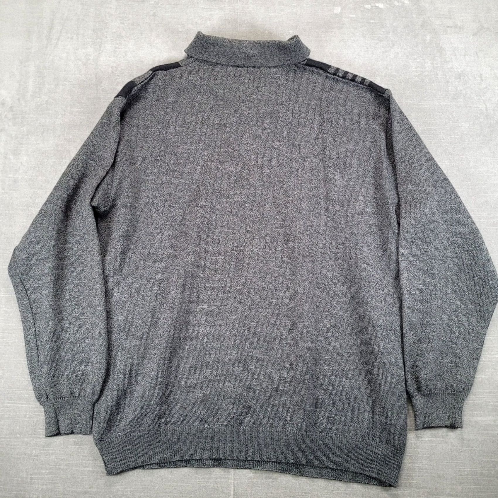 Vintage VINTAGE Manzoni Mens Gray Wool Mix Grandpa Dad 1/4 Zip Long Sleeve Sweater Made Italy L Size US L / EU 52-54 / 3 - 7 Thumbnail