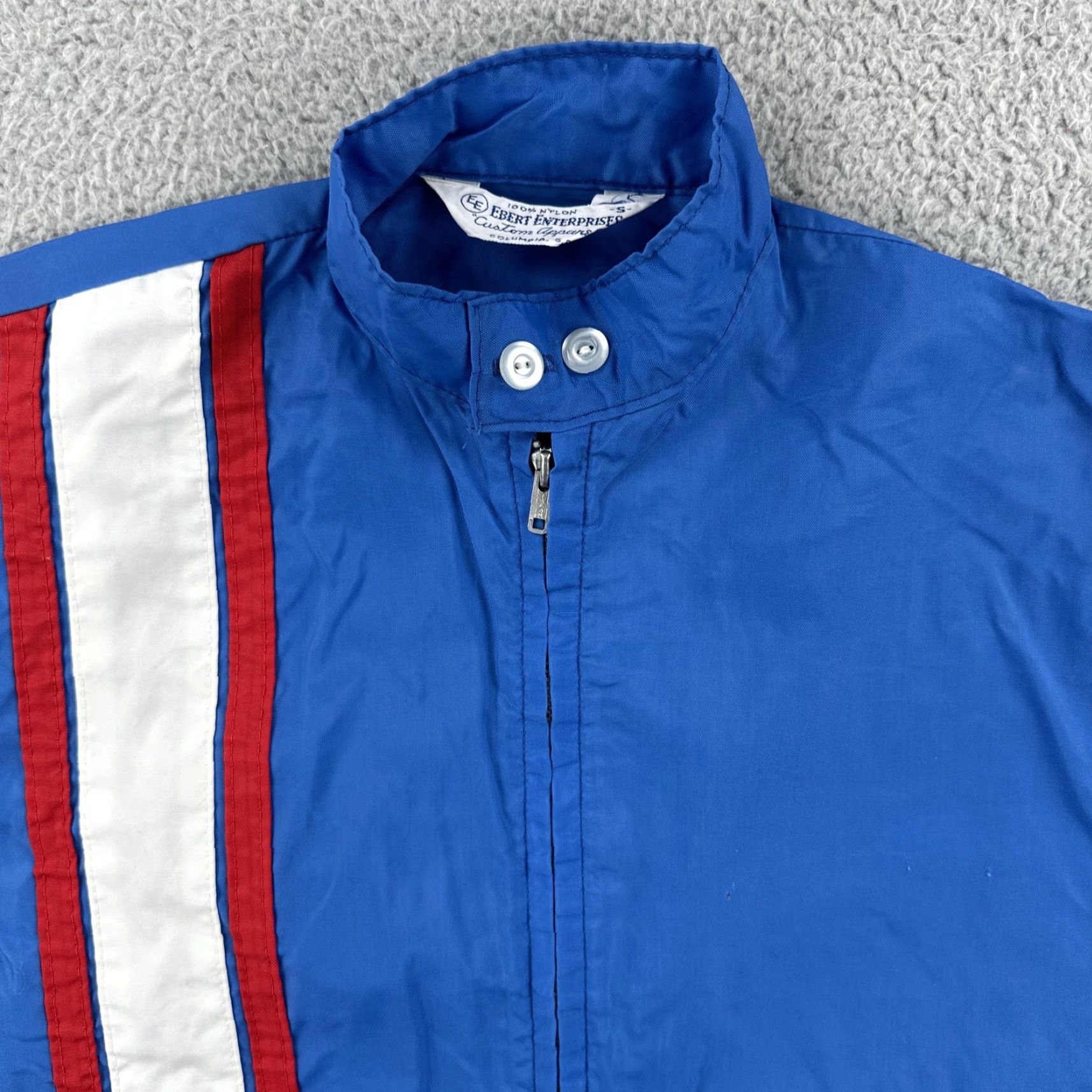 Vintage VINTAGE Ebert Enterprises Nylon Full Zip Jacket Blue Small 60s USA Mens Size US S / EU 44-46 / 1 - 5 Thumbnail