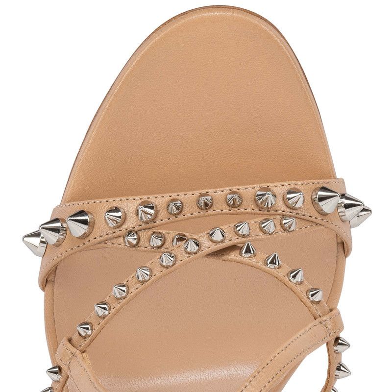 Christian Louboutin os11x0526 Tatooshka Spikes 10mm Sandals in Blush Size US 7 / IT 37 - 5 Thumbnail
