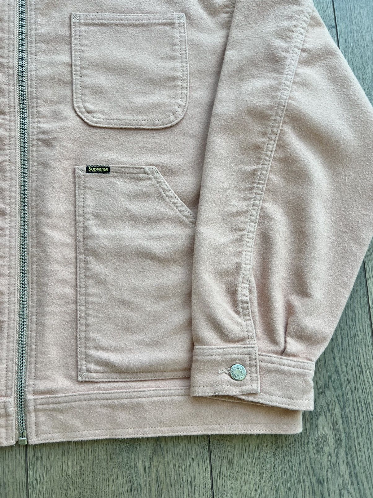 Supreme Supreme Moleskin Work Jacket Dusty Pink Medium Size US M / EU 48-50 / 2 - 8 Thumbnail