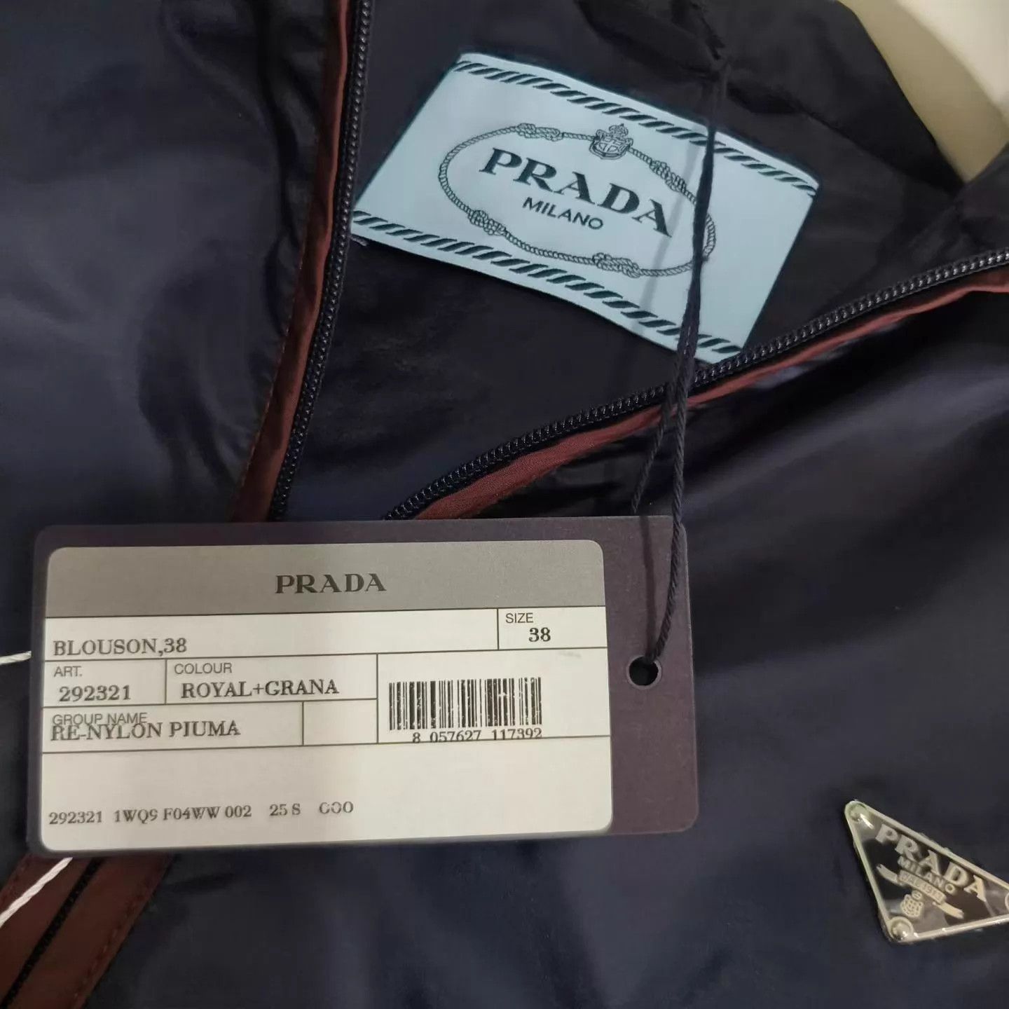Prada PRADA Women's Triangle Logo Zipper Pockets Collar Jacket Size XS / US 0-2 / IT 36-38 - 6 Thumbnail