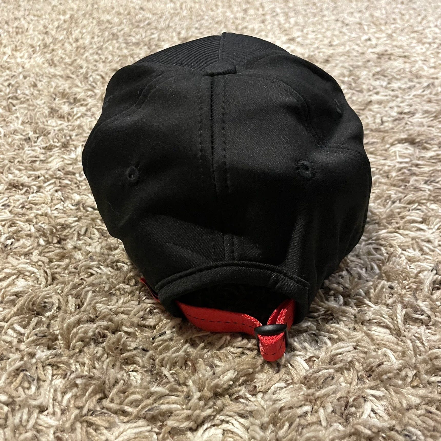 Vintage Peloton Baseball Hat Strapback Adjustable Blackout Performance Wicking Solid Black Spellout Hat Men Size ONE SIZE - 5 Thumbnail