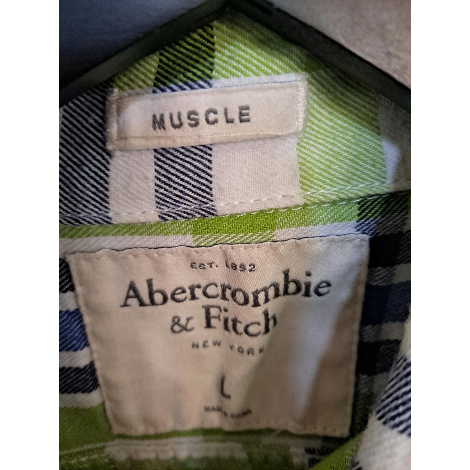 Abercrombie & Fitch Abercrombie & Fitch Muscle Plaid Button Up Shirt SIze Large Size US L / EU 52-54 / 3 - 2 Thumbnail