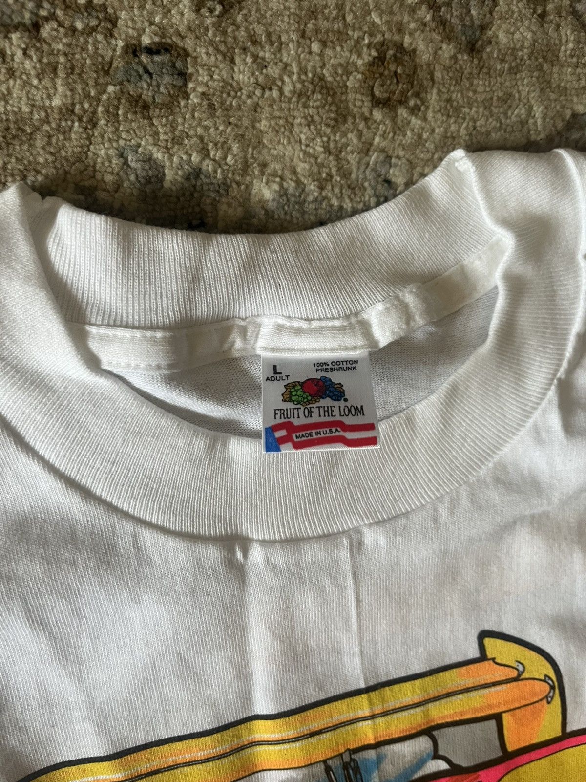 Fruit Of The Loom PRE 90’s RARE JEGS RACING MIUSA NEON SINGLE STITCH SHIRT L Size US L / EU 52-54 / 3 - 4 Thumbnail
