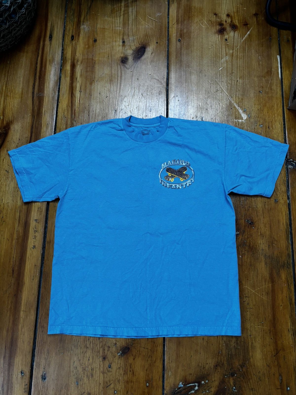 Marino Infantry Marino infantry blue grey logo tee shirt Size US XL / EU 56 / 4 - 1 Thumbnail