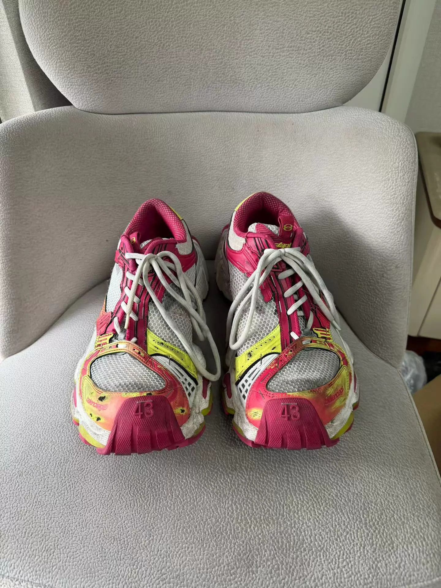 Balenciaga Balenciaga Stapler Red White Yellow Dad Shoe 43 99N Size US 10 / EU 43 - 2 Thumbnail