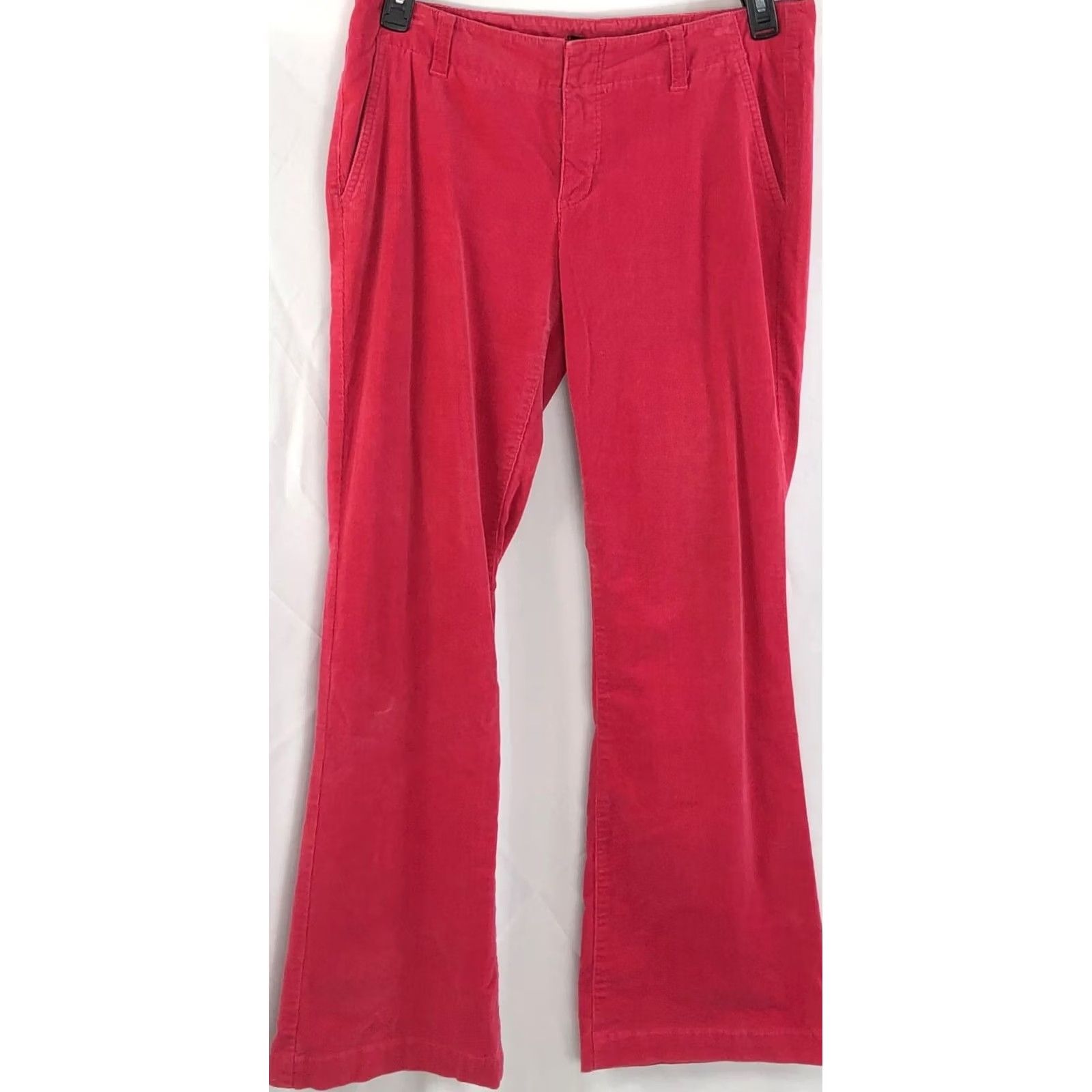 Express Express corduroy mid rise pants 10 pink coral flare bootcut pockets 33"W 31"IN Women Size 32" / US 10 / IT 46 - 4 Thumbnail