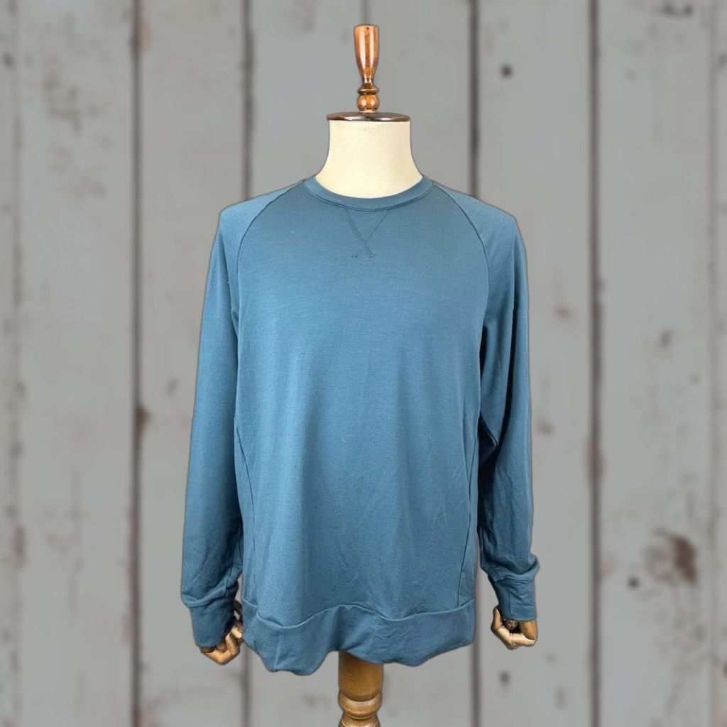 Icebreaker Icebreaker Cool-Lite Sweatshirt XL Blue Lyocell Crew Neck Long Sleeve Men Regular Pullover All Seasons Breathable Solid Size US XL / EU 56 / 4 - 1 Thumbnail