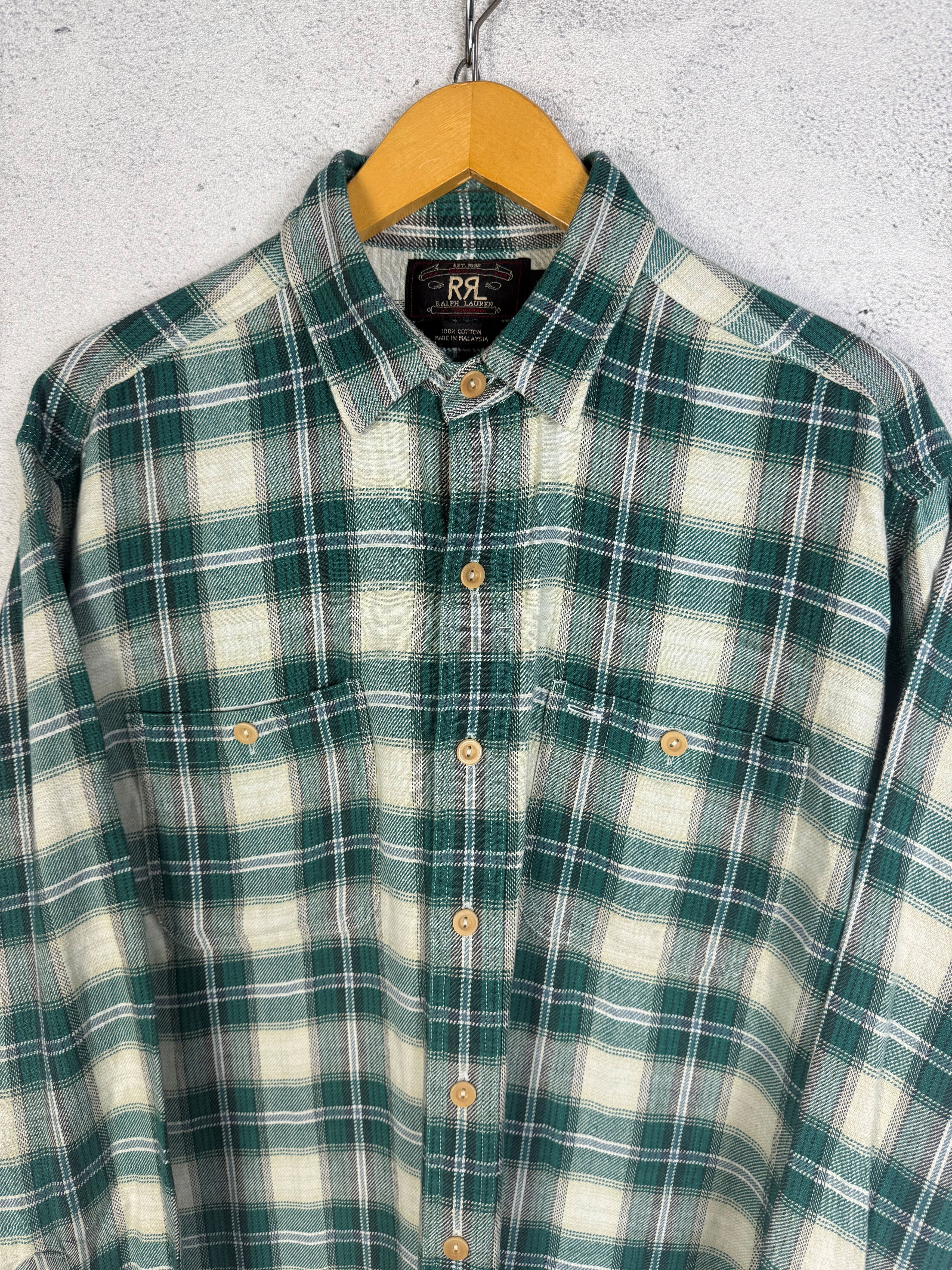 RRL Ralph Lauren RRL Double RL Plaid Tartan Button Up Shirt Size US L / EU 52-54 / 3 - 3 Thumbnail