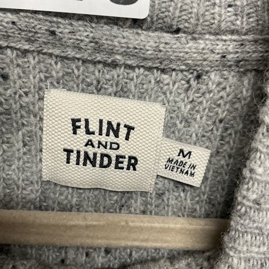 Flint And Tinder Flint and Tinder Gray1/4 Zip MockNeck Sweater Pullover Men M Size US M / EU 48-50 / 2 - 2 Thumbnail