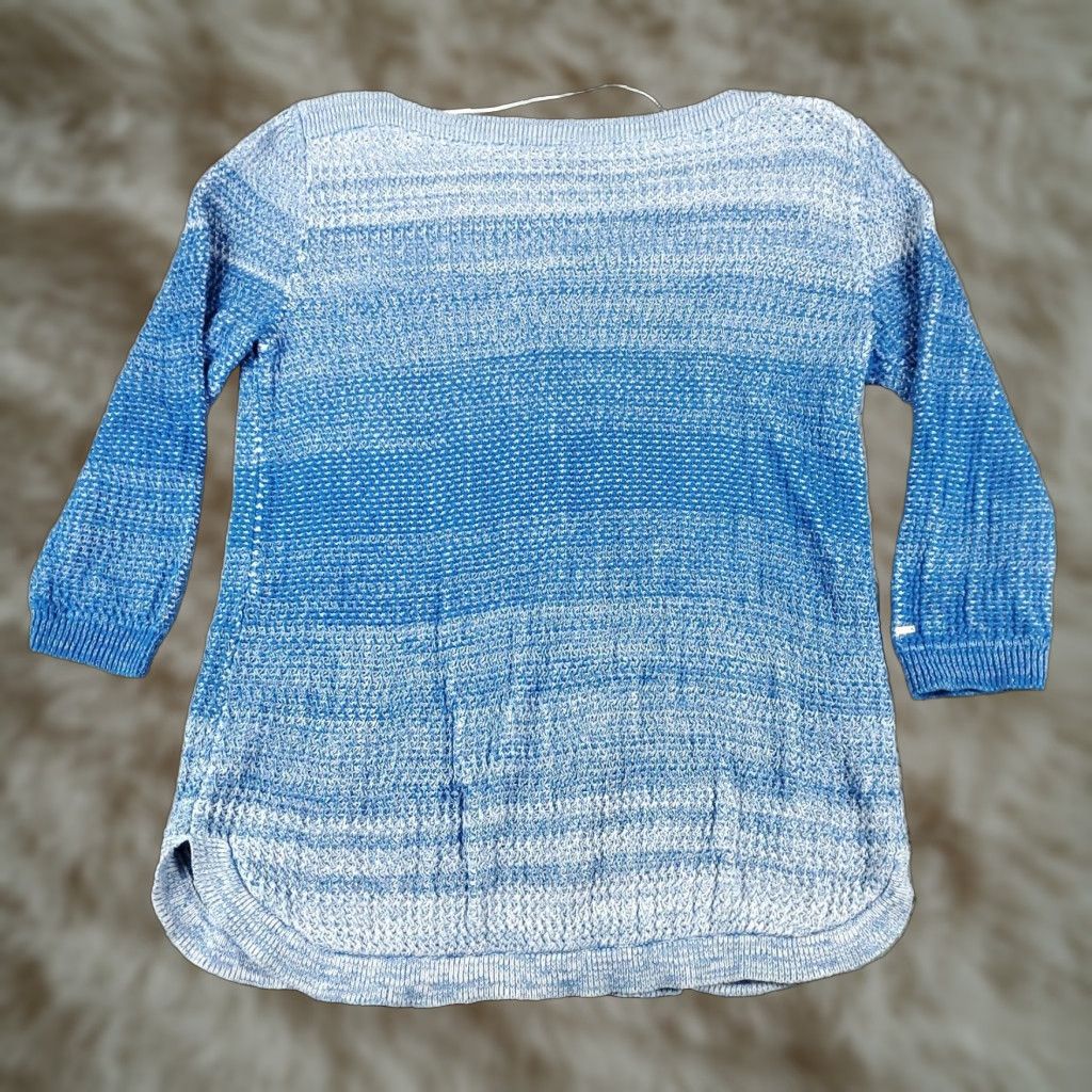 Tommy Hilfiger Tommy Hilfiger Womens XL Blue Cotton Knit Sweater Long Sleeve Pullover Crew Neck Casual Size XL / US 12-14 / IT 48-50 - 1 Thumbnail