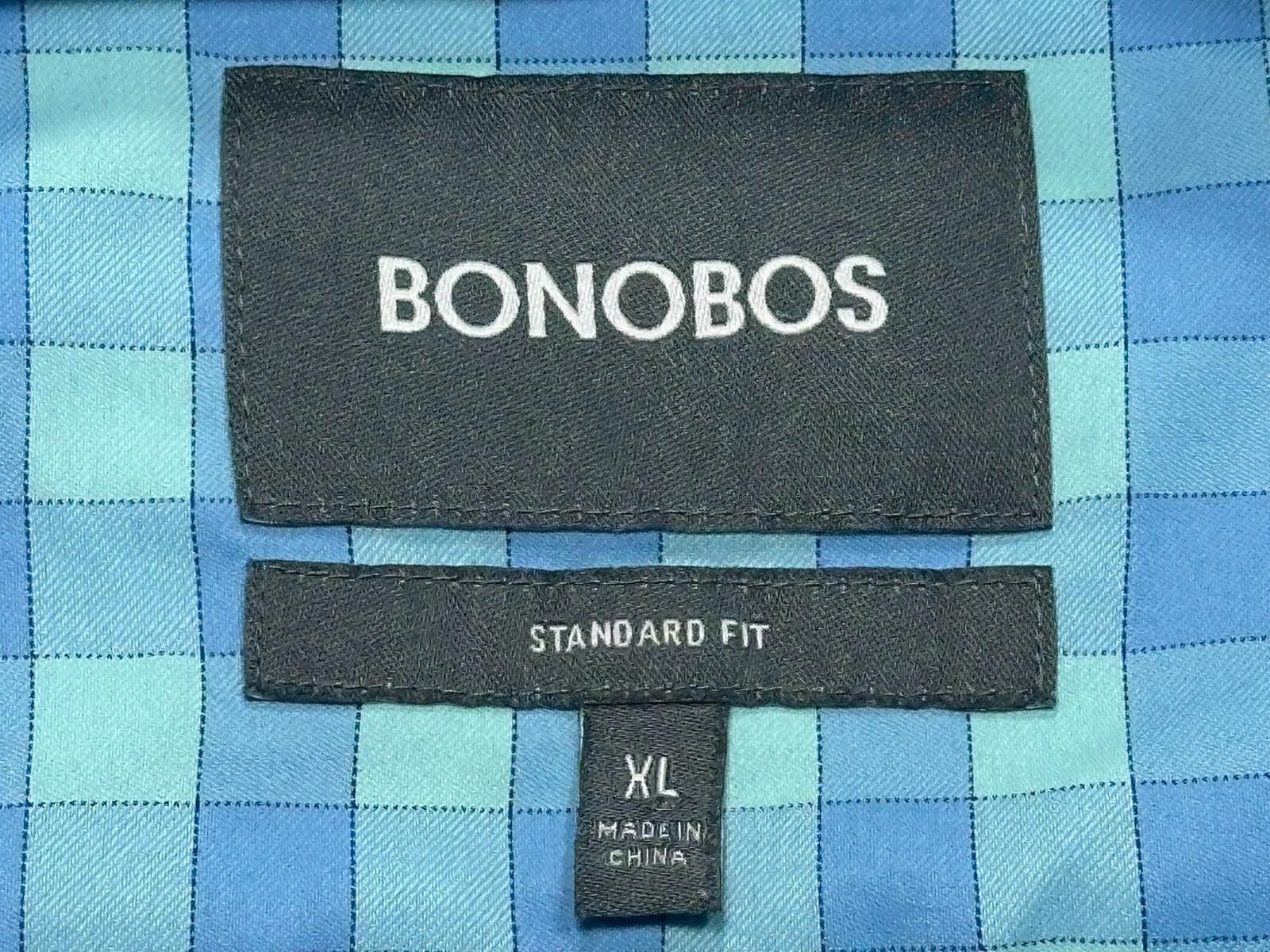 Bonobos Bonobos Standard Fit Nylon/Spandex Button Up Blue Mens XL Size US XL / EU 56 / 4 - 7 Thumbnail