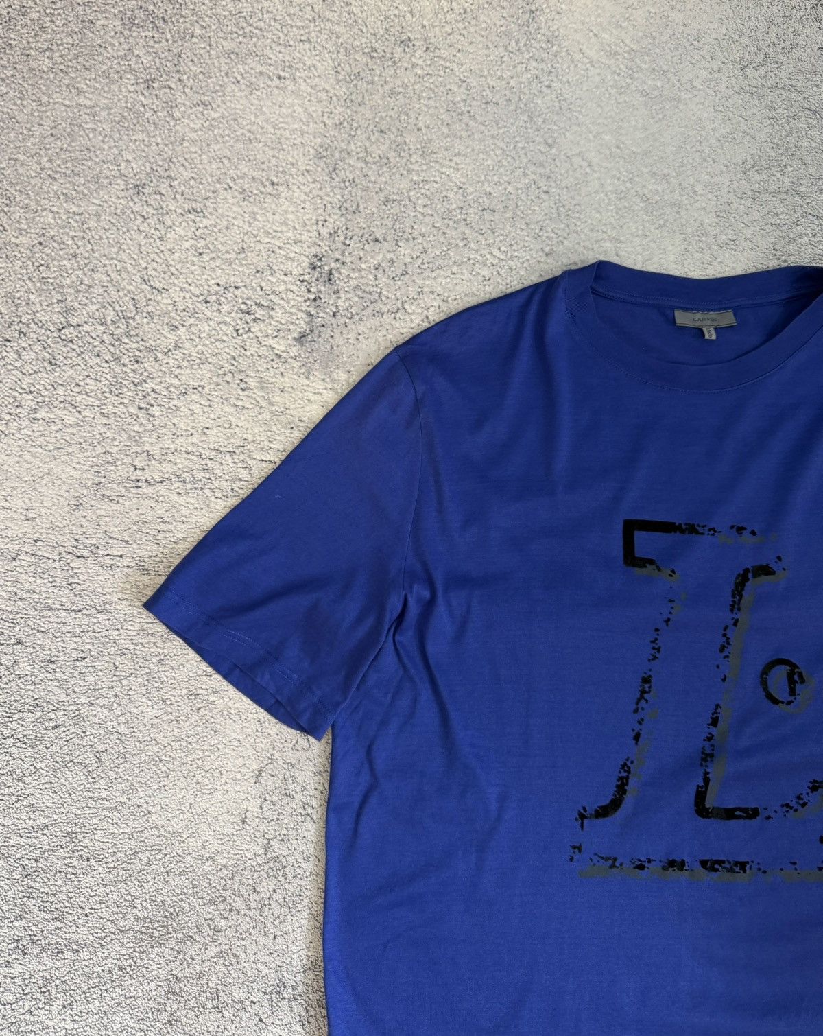 Lanvin Lanvin Mens Flocked Logo T-Shirt S Italy Designer Luxury Tee Size US S / EU 44-46 / 1 - 4 Thumbnail