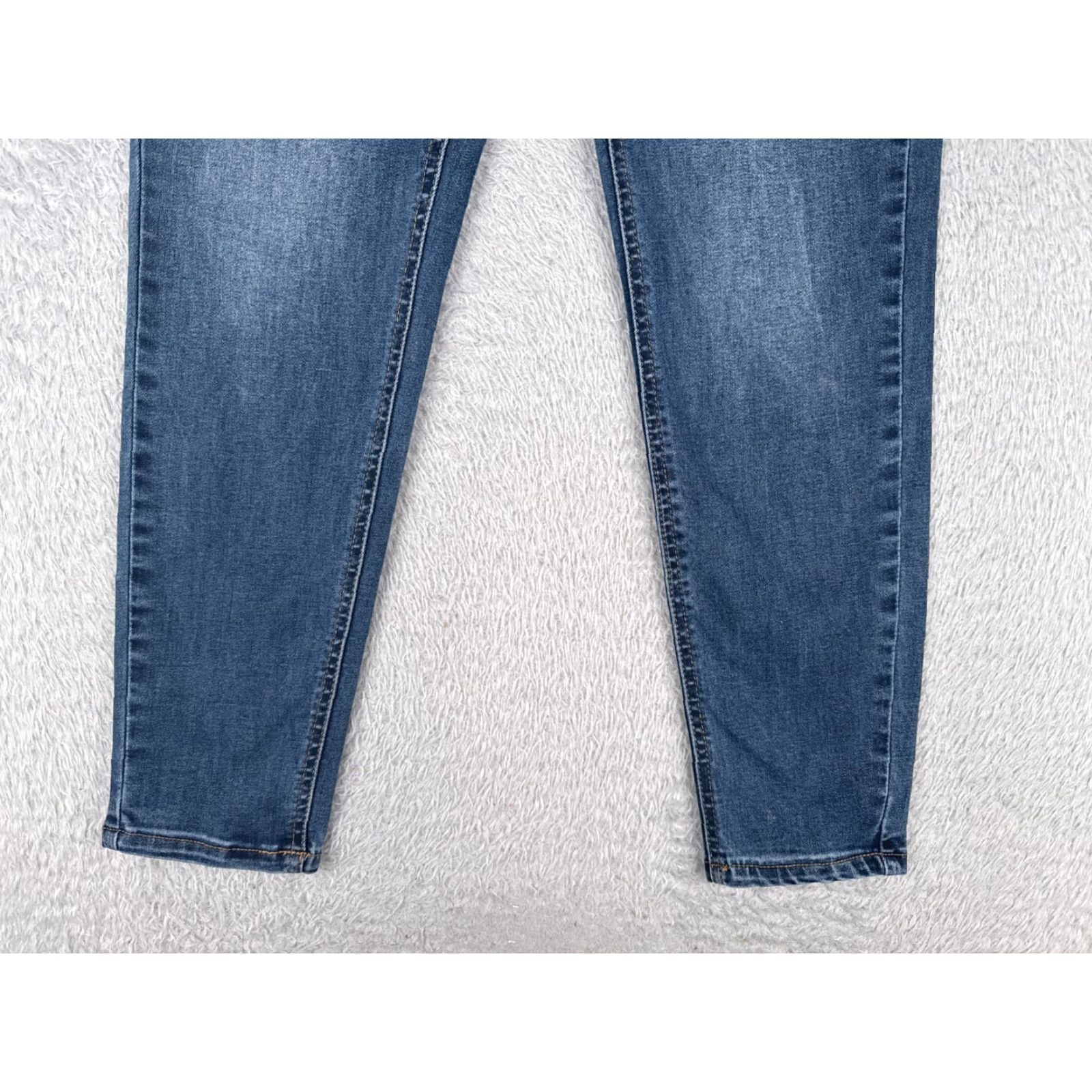 Vintage No Boundaries Jeans Womens Skinny High Rise Denim Pull-On 28x27 Blue 28x27 5-Pocket Logo Designer Womens Jeans Size 28" / US 6 / IT 42 - 2 Thumbnail